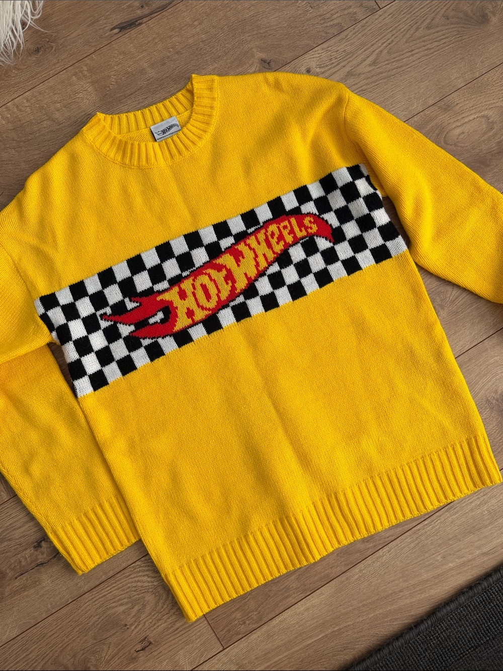 Yellow Hot Wheels Crewneck Sweater